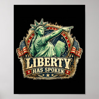 Freiheit hat patriotische Basketball-Grafik gespro Poster