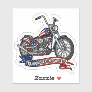 Freiheit Hat Zwei Räder Amerikanischer Biker Motor Aufkleber