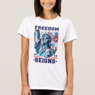 Freiheit herrscht Frauen Weiß T-Shirt
