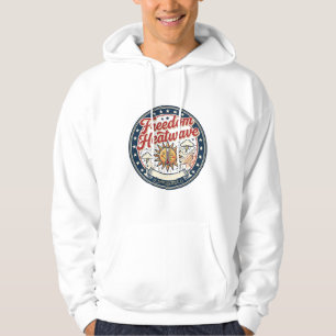 Freiheit Hitze Patriotisch Wetter Sommer Hoodie