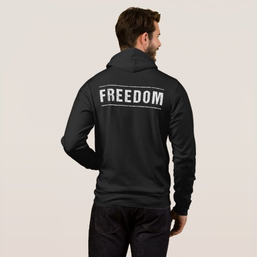 Freiheit Hoodie (Schwarz voll)