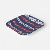 Freiheit im Blut: Ein patriotisches Muster Pappteller (Gewinkelt)