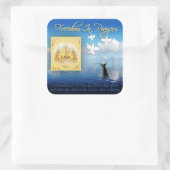 Freiheit im Gebet-Aufkleber Quadratischer Aufkleber (Tasche)