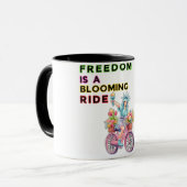 Freiheit in Bloom Lady Liberty auf einem Blume Bik Tasse (Vorderseite Links)