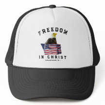Freiheit in Christus Adler und amerikanische Flagg
