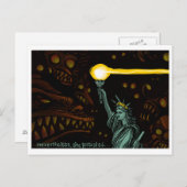 Freiheit in der Dunkelheit, doch sie beharrte Postkarte (Vorne/Hinten)