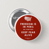 Freiheit in der Gefahr! Button (Vorne & Hinten)