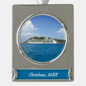 Freiheit in der karibischen Gewohnheit datiert Banner-Ornament Silber (Vorderseite)