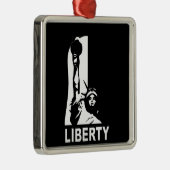 Freiheit in Schwarzem u. im Weiß Silbernes Ornament (Rechts)