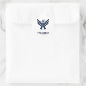 "Freiheit Innerhalb" Moderner Geometrischer Adler Runder Aufkleber (Tasche)