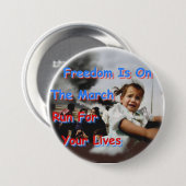 Freiheit ist an dem März Button (Vorne & Hinten)