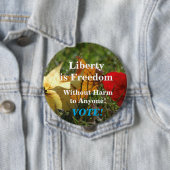 Freiheit ist Freiheit ... Stimme (blau)! Button (Beispiel)