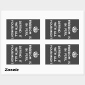 Freiheit ist gefährdet rechteckiger aufkleber (Blatt)