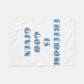 Freiheit ist Gott gegeben, blau Fleecedecke (Vorderseite (Horizontal))