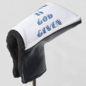 Freiheit ist Gott gegeben, blau Golf Headcover (3/4 Vorderseite)