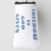 Freiheit ist Gott gegeben, blau Golf Headcover (Rotieren 90)