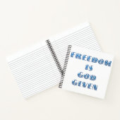 Freiheit ist Gott gegeben, blau Notizblock (Innenseite)