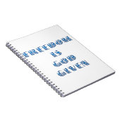 Freiheit ist Gott gegeben, blau Notizblock (Rechte Seite)