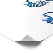 Freiheit ist Gott gegeben, blau Poster (Ecke)