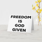 Freiheit ist Gott gegeben Karte (Gelbe Blume)