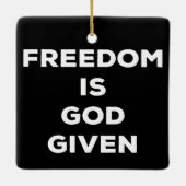 Freiheit ist Gott gegeben Keramikornament (Rückseite)
