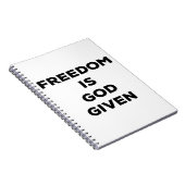 Freiheit ist Gott gegeben Notizblock (Rechte Seite)