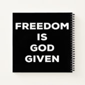 Freiheit ist Gott gegeben Notizblock (Rückseite)