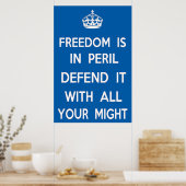 Freiheit ist in Gefahr Poster (Küche)