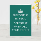 Freiheit ist in Gefahr, sie mit all Ihrer Kraft zu Karte (Gelbe Blume)