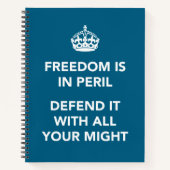 Freiheit ist in Gefahr Spiral-Notebook Notizblock (Vorderseite)