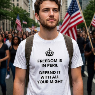 Freiheit ist in Gefahr, verteidige sie mit aller M T-Shirt