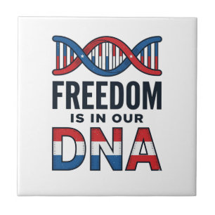 Freiheit ist in unserer DNA Patrioten Vector-Shirt Fliese