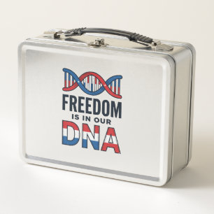 Freiheit ist in unserer DNA Patrioten Vector-Shirt Metall Brotdose