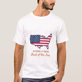 Freiheit Ist Macht USA-Flagge Weißes T-Shirt