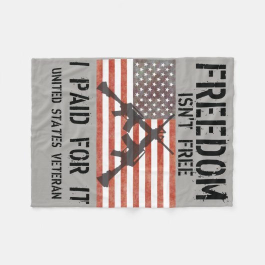 Freiheit ist nicht frei, ich habe dafür bezahlt! U Fleecedecke (Vorderseite (Horizontal))