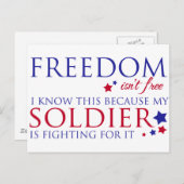 Freiheit ist nicht frei postkarte (Vorne/Hinten)