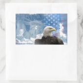 Freiheit ist nicht frei rechteckiger aufkleber (Tasche)