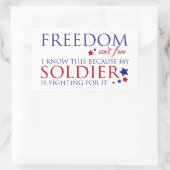 Freiheit ist nicht frei rechteckiger aufkleber (Tasche)