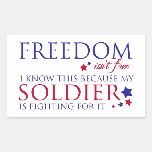 Freiheit ist nicht frei rechteckiger aufkleber (Vorderseite)