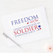 Freiheit ist nicht frei rechteckiger aufkleber (Umschlag)