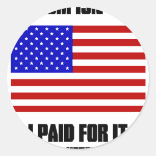 Freiheit ist nicht frei runder aufkleber