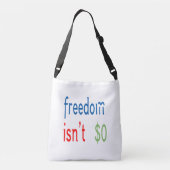 Freiheit ist nicht frei tragetaschen mit langen trägern (Rückseite)