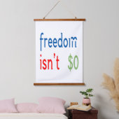 Freiheit ist nicht frei wandteppich mit holzrahmen (Schlafzimmer)