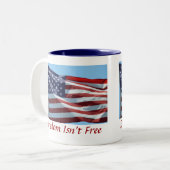 Freiheit ist nicht frei zweifarbige tasse (Vorderseite Links)