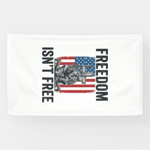 Freiheit Ist Nicht Kostenlos Patriotisches Soldate Banner