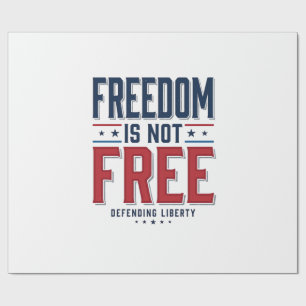 Freiheit ist nicht kostenlos patriotisches Vintage Geschenkpapier