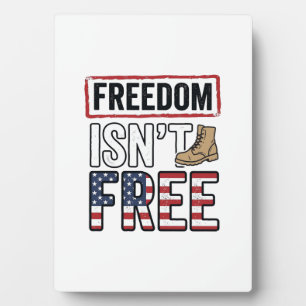 Freiheit Ist Nicht Kostenlos Vintage Patriotisches Fotoplatte
