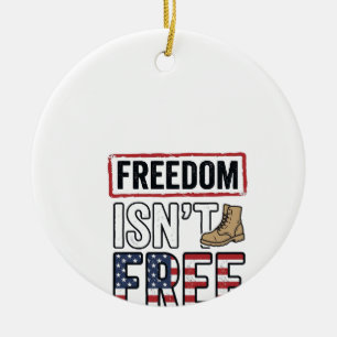 Freiheit Ist Nicht Kostenlos Vintage Patriotisches Keramik Ornament