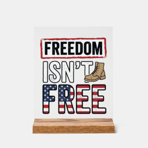 Freiheit Ist Nicht Umsonst Vintage Patriotisches S Acrylschild