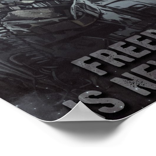 Freiheit ist nie ein freies Zitat von Militär und Poster (Ecke)